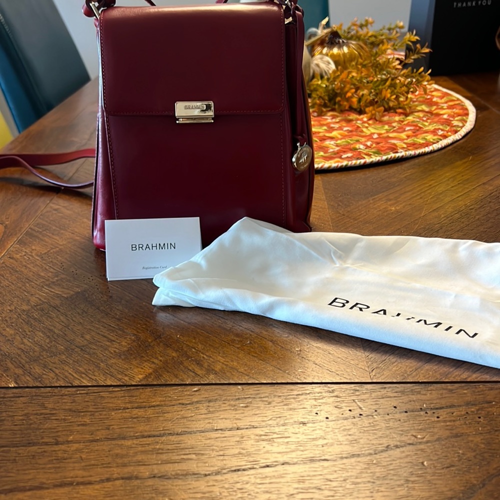 Brahmin Margo red purse. New includes bag